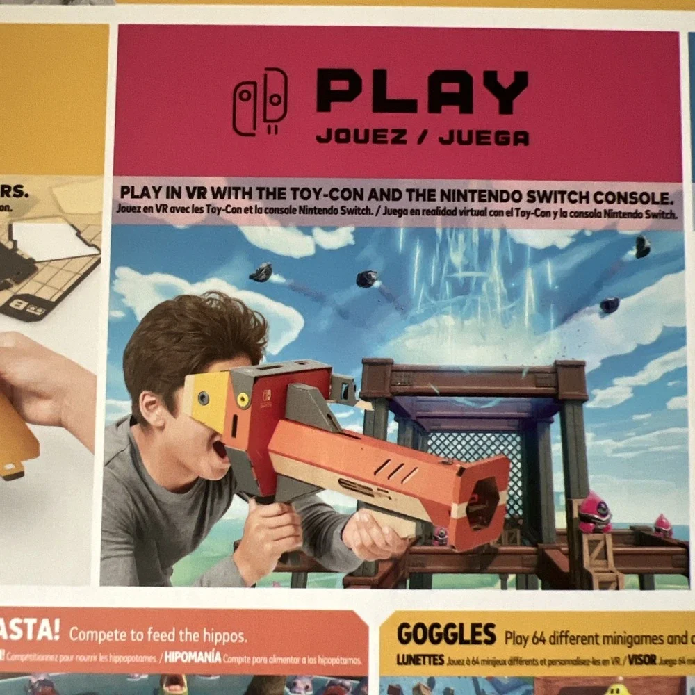 Set Of 2 Nintendo Labo Toy-Con 02 Robot Kit & Con 04 VR Kit Make Play Discover